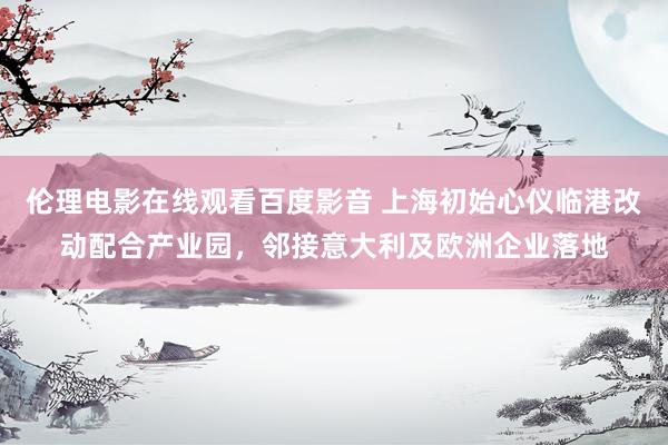 伦理电影在线观看百度影音 上海初始心仪临港改动配合产业园,邻接意大利及欧洲企业落地