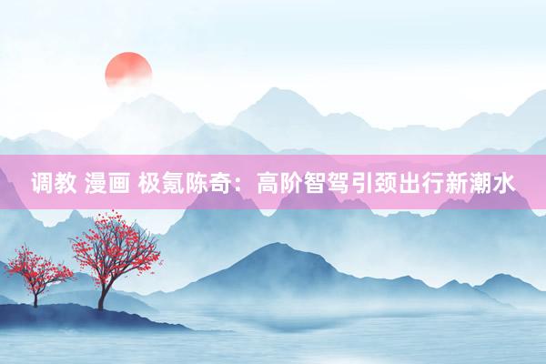 调教 漫画 极氪陈奇:高阶智驾引颈出行新潮水
