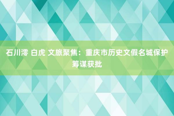 石川澪 白虎 文旅聚焦：重庆市历史文假名城保护筹谋获批