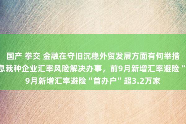 国产 拳交 金融在守旧沉稳外贸发展方面有何举措?央行答每经:不息栽种企业汇率风险解决办事,前9月新增汇率避险“首办户”超3.2万家
