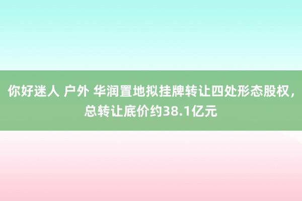你好迷人 户外 华润置地拟挂牌转让四处形态股权,总转让底价约38.1亿元