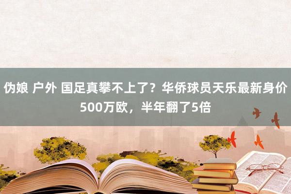 伪娘 户外 国足真攀不上了?华侨球员天乐最新身价500万欧,半年翻了5倍
