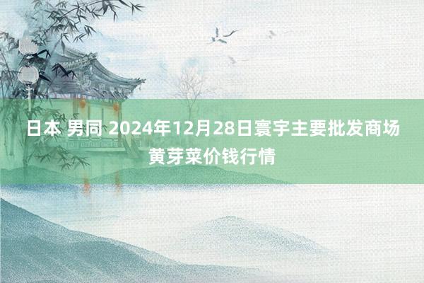 日本 男同 2024年12月28日寰宇主要批发商场黄芽菜价钱行情