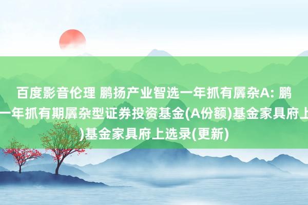 百度影音伦理 鹏扬产业智选一年抓有羼杂A: 鹏扬产业智选一年抓有期羼杂型证券投资基金(A份额)基金家具府上选录(更新)
