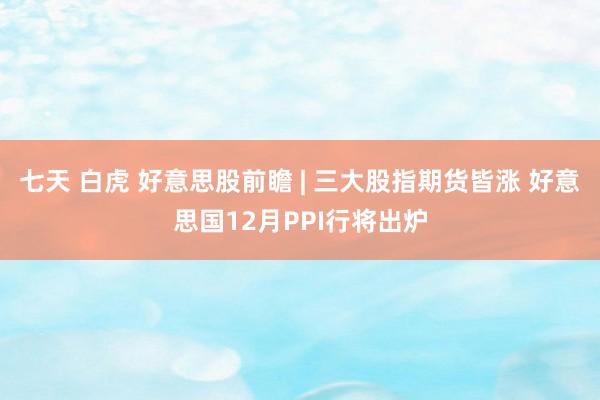 七天 白虎 好意思股前瞻 | 三大股指期货皆涨 好意思国12月PPI行将出炉