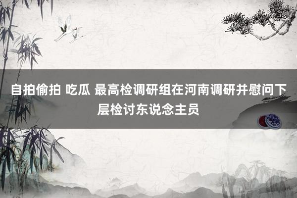 自拍偷拍 吃瓜 最高检调研组在河南调研并慰问下层检讨东说念主员