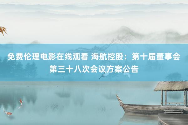 免费伦理电影在线观看 海航控股：第十届董事会第三十八次会议方案公告