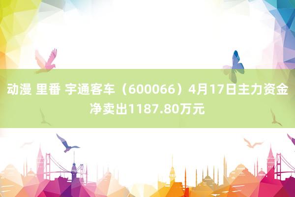 动漫 里番 宇通客车（600066）4月17日主力资金净卖出1187.80万元